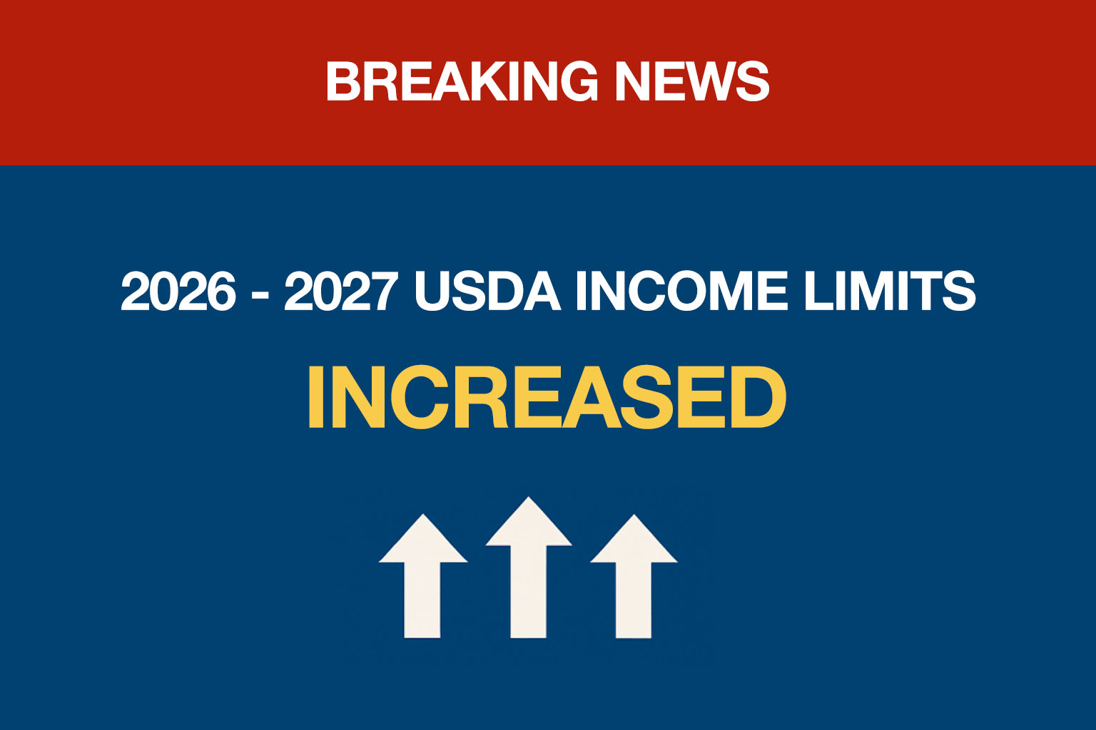 BREAKING NEWS: 2026-2027 USDA Income Limits Have Increased in Florida!