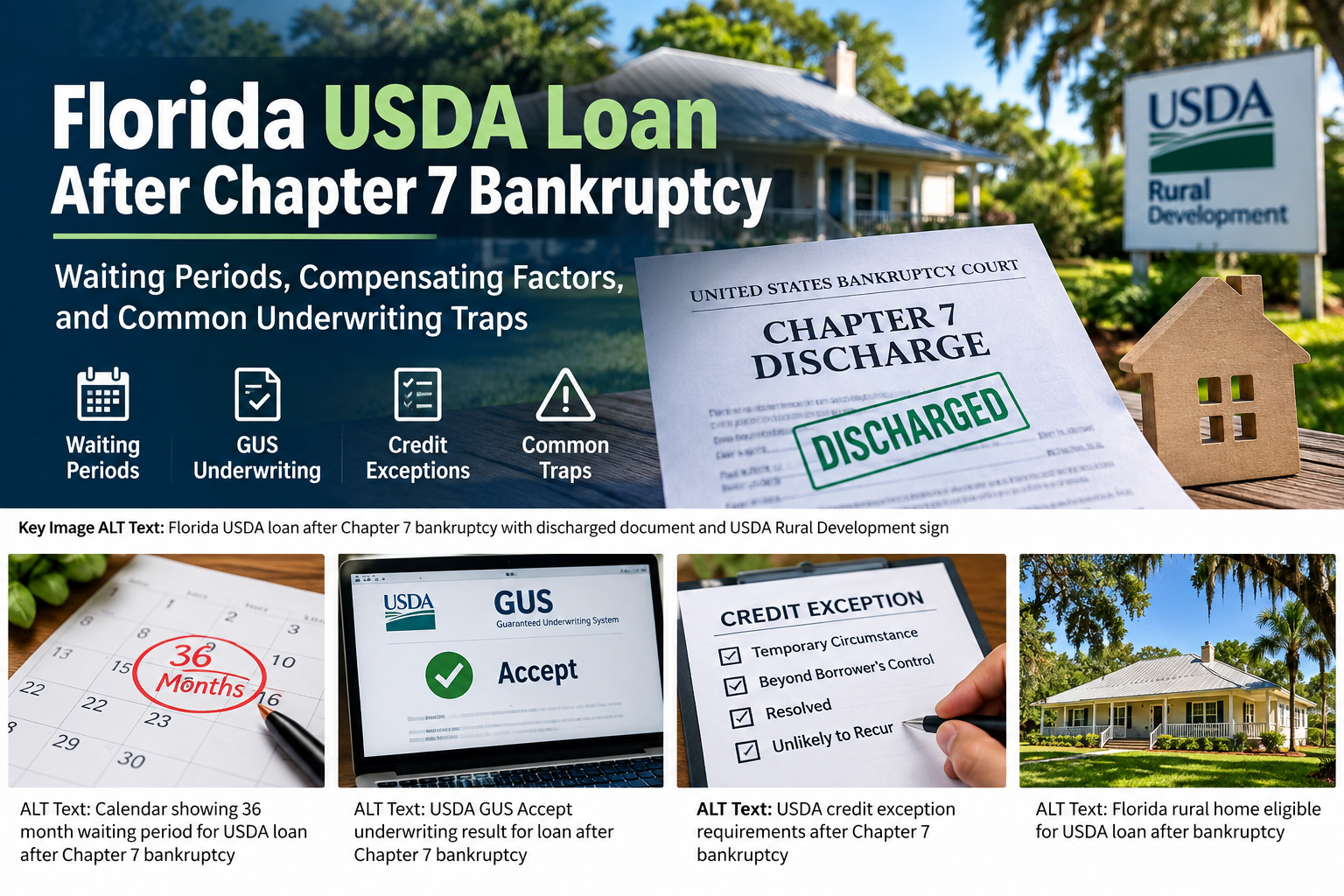 Florida USDA Loan After Chapter 7 Bankruptcy: Waiting Periods and Credit Exceptions
